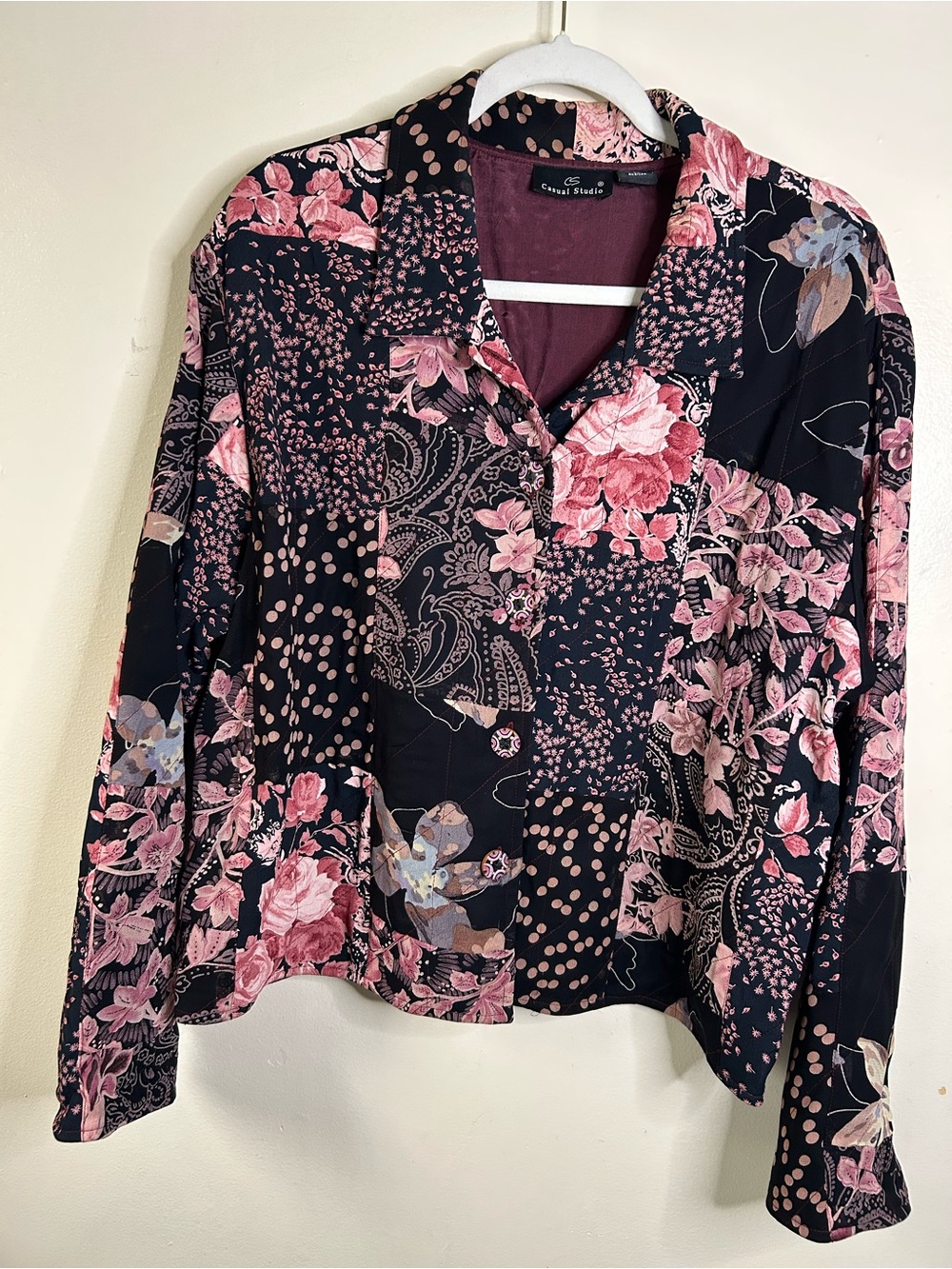 Casual Studio Floral Button-Up Blouse – Size XL Ref ( 71 )